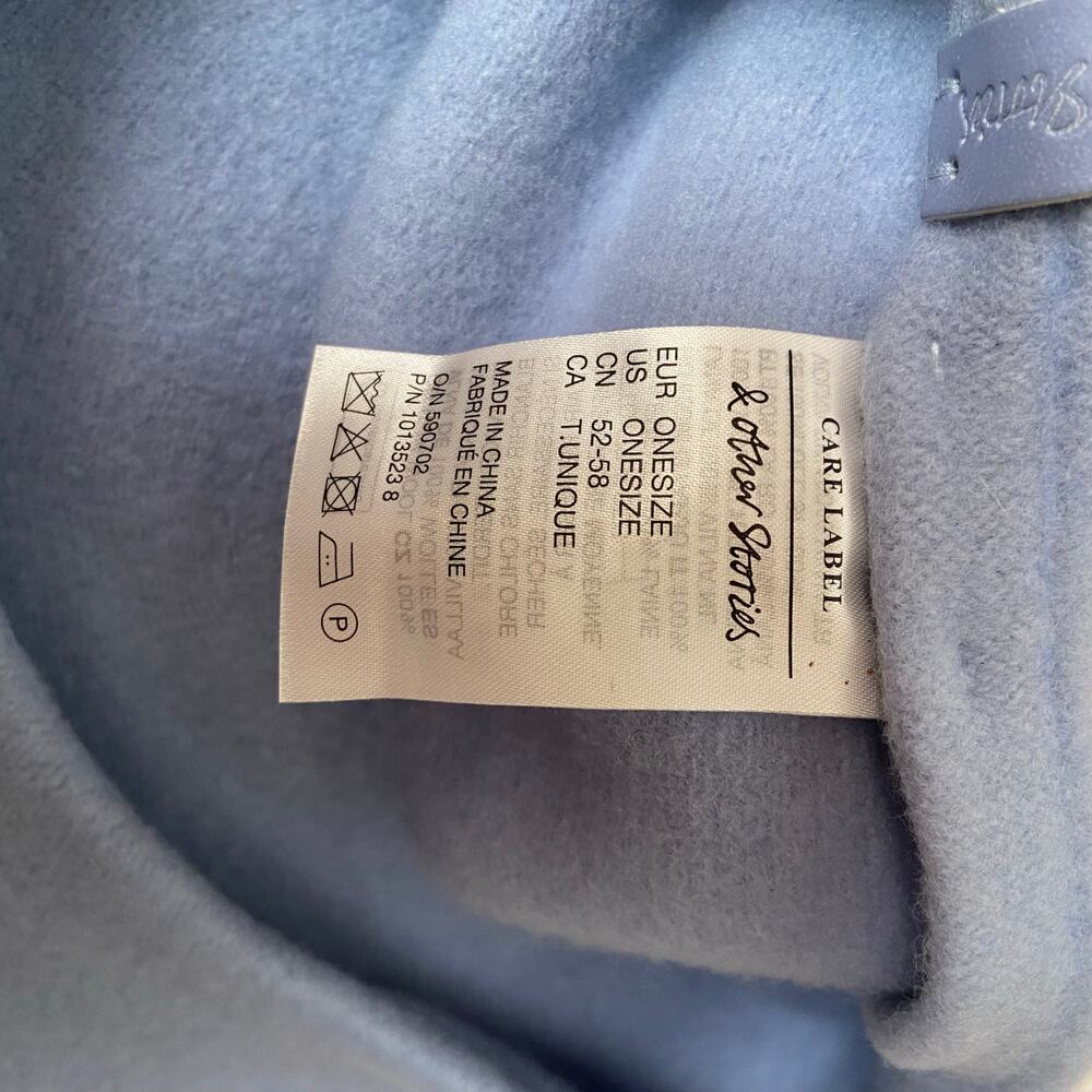 Anthropologie & Other Stories Light Blue Beret Hat - Picture 7 of 9